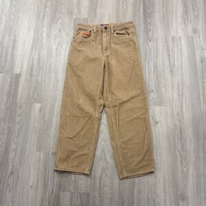 Empyre Corduroy Pants Men's 28 (Fits 28x27) Tan Baggy Skate Skater Grunge Relax